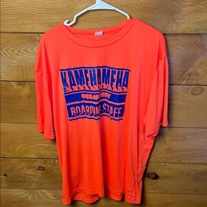 Sport Tek Mens Kamehameha Ocean Fest Vibrant Orange T-shirt Hawaii XL S/S Summer